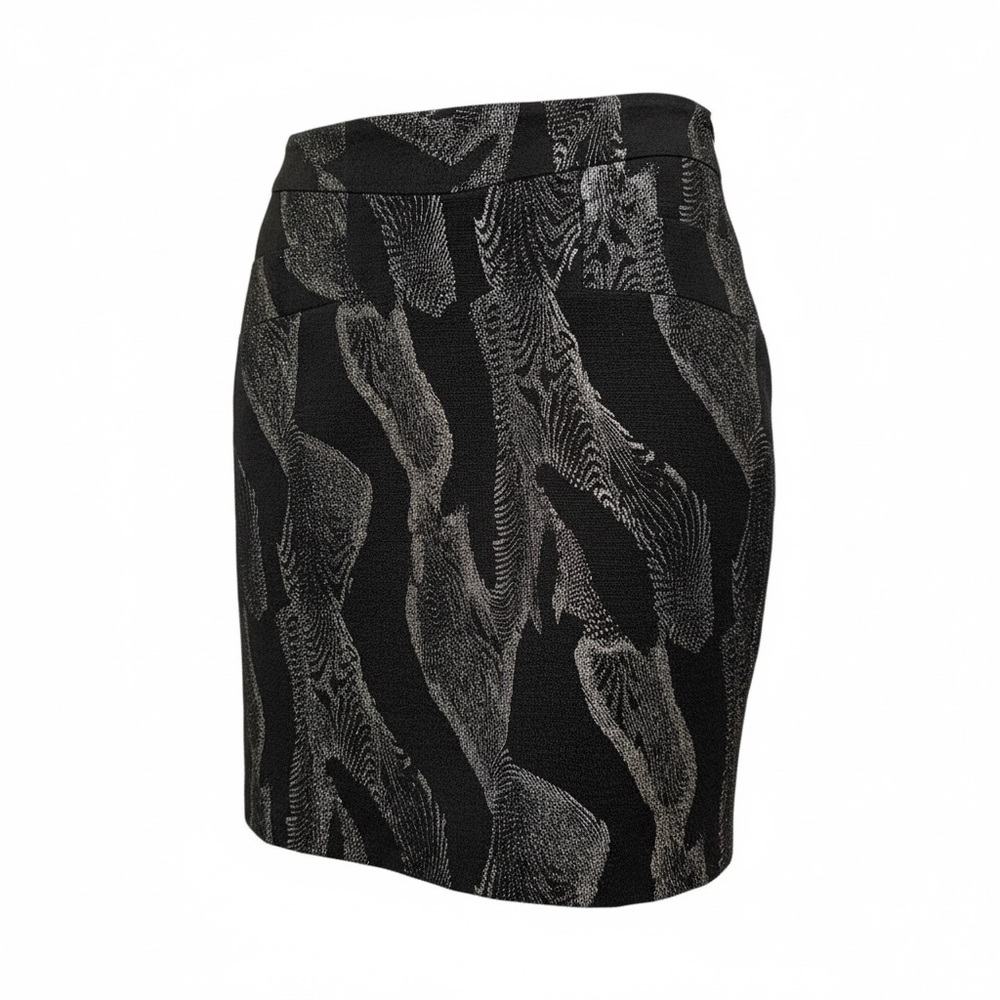 Joseph Ribkoff Silver & Black Skirt Size 14